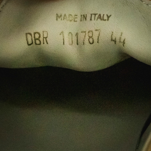 Dirk Bikkembergs 44 Size 10.5 US Tan Orange Grey Leather Metal Loafers Shoes